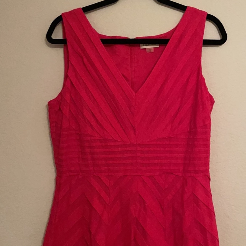 Calvin Klein Vibrant Pink Sleeveless Dress, size 12